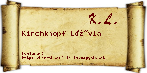 Kirchknopf Lívia névjegykártya