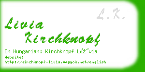 livia kirchknopf business card